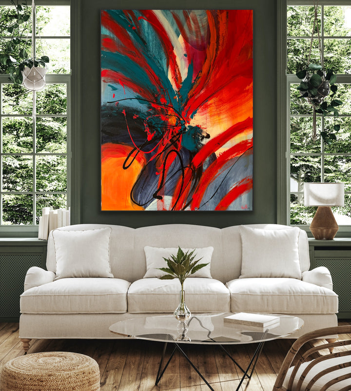 Abstract painting, Modern Art, Wall art, Canvas painting, Framed art, Minimalist art Vivid Dreams - 48x36 - Preethi Arts