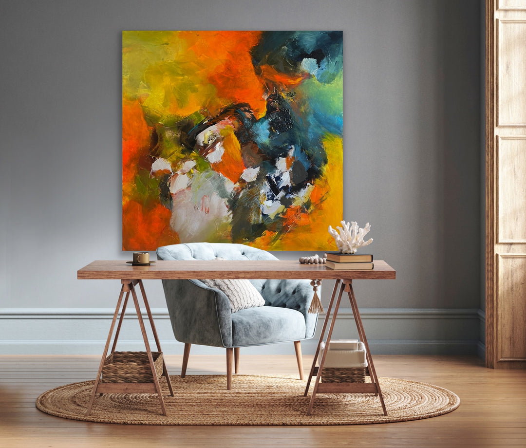 Astonishing - 48x48 - Abstract painting, Modern Art, Wall art, Canvas painting, Framed art, Minimalist art