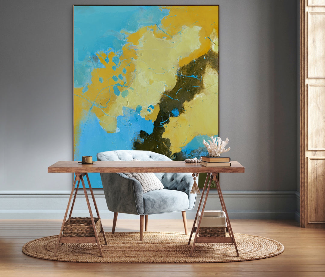 Time travel  - Abstract Painting, Minimalist Art, Framed art Wall Art, Modern art