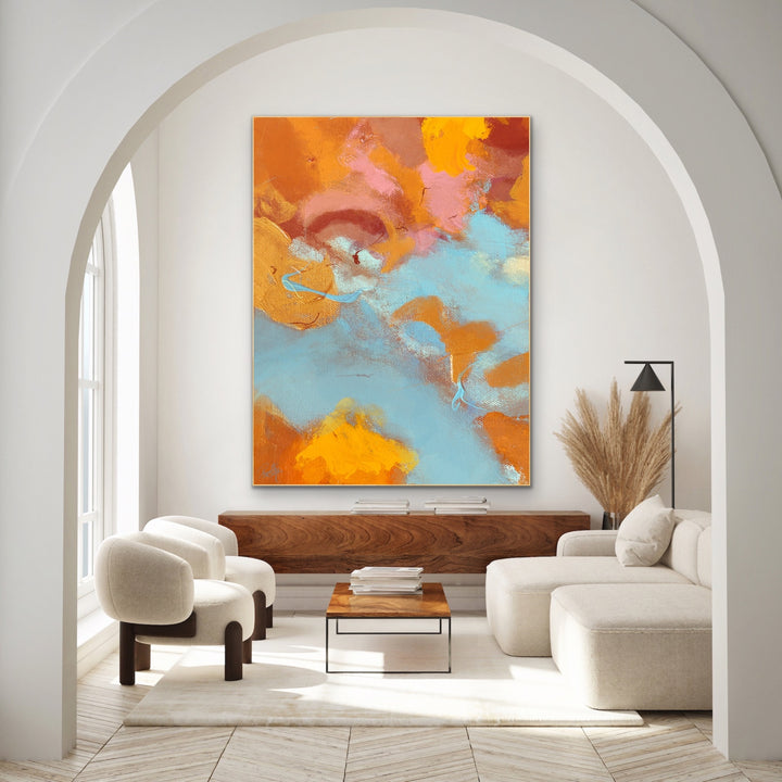 Hot and cold  - Abstract Painting, Minimalist Art, Framed art Wall Art, Modern art
