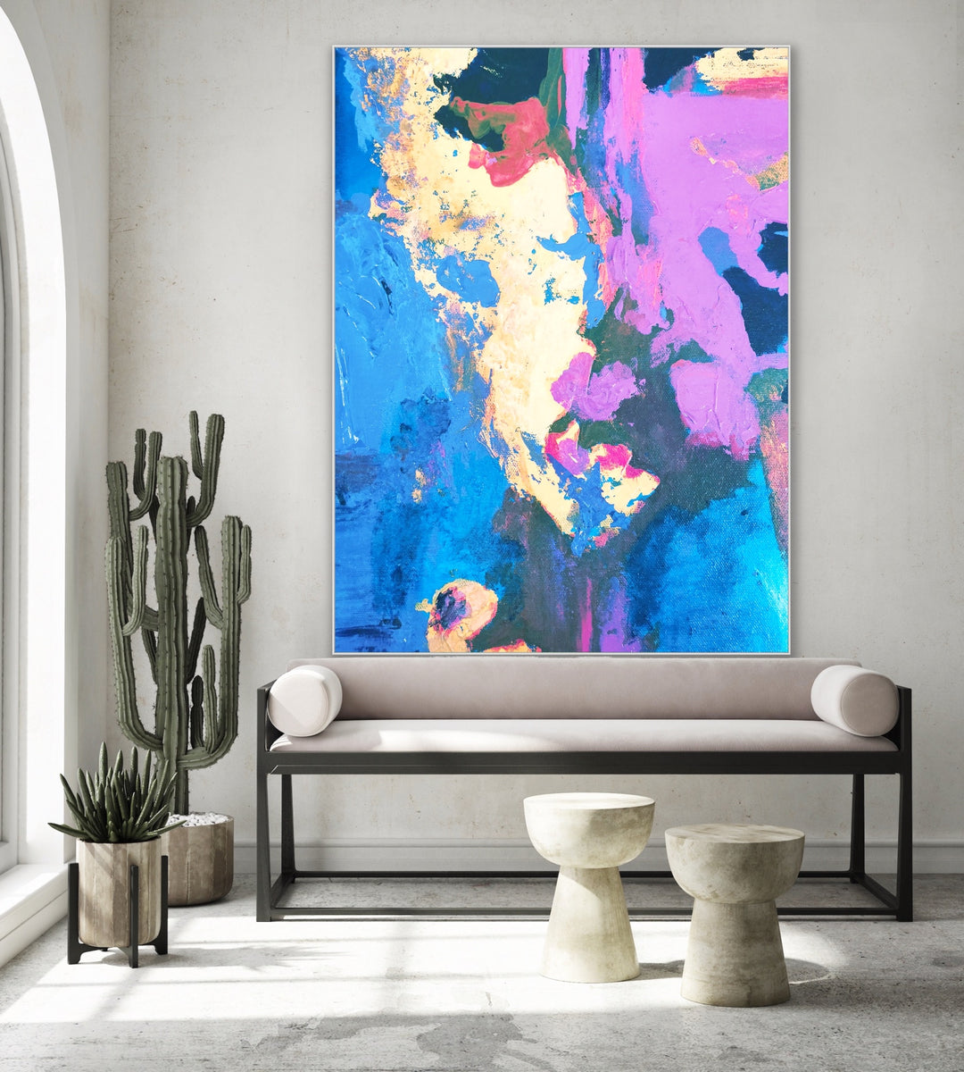 Underwater - Custom Art - Abstract Painting, Minimalist Art, Framed art Wall Art, Modern art