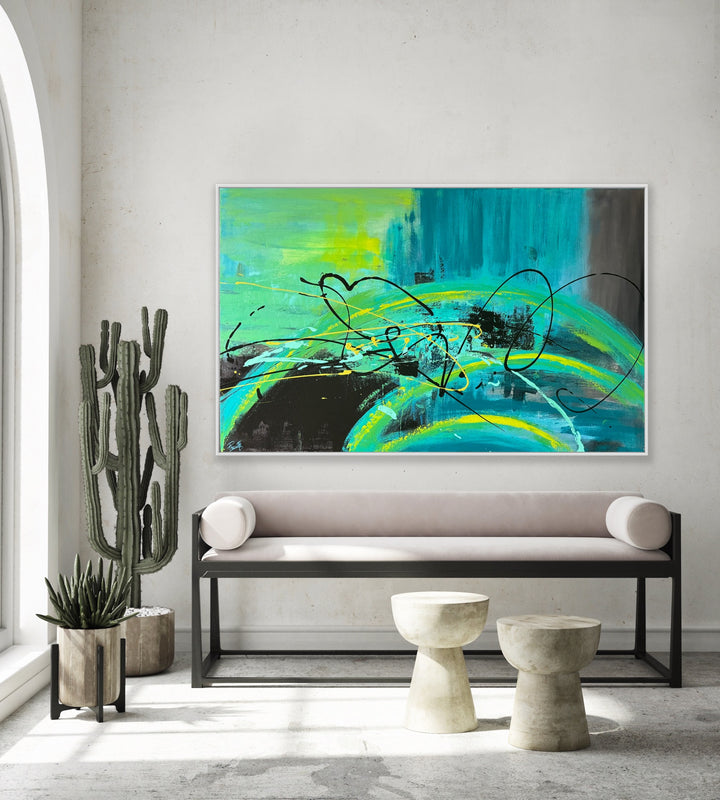 Abstract painting, Modern Art, Wall art, Canvas painting, Framed art, Minimalist art Vivid Dreams - 48x36 - Preethi Arts