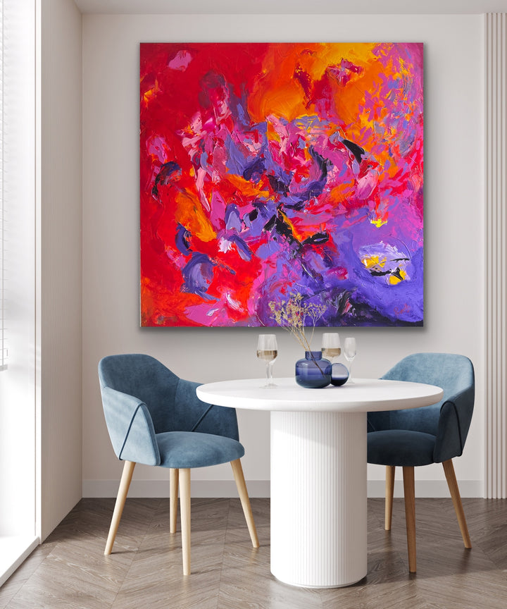 Carnival - 48x48 - Abstract painting, Modern Art, Wall art, Canvas painting, Framed art, Minimalist art