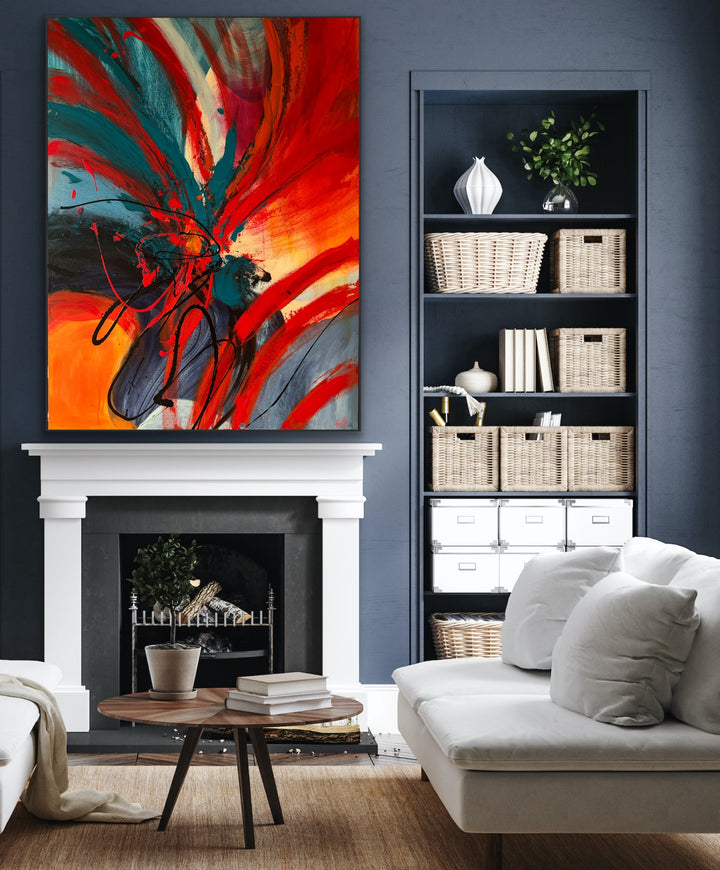 Abstract painting, Modern Art, Wall art, Canvas painting, Framed art, Minimalist art Vivid Dreams - 48x36 - Preethi Arts