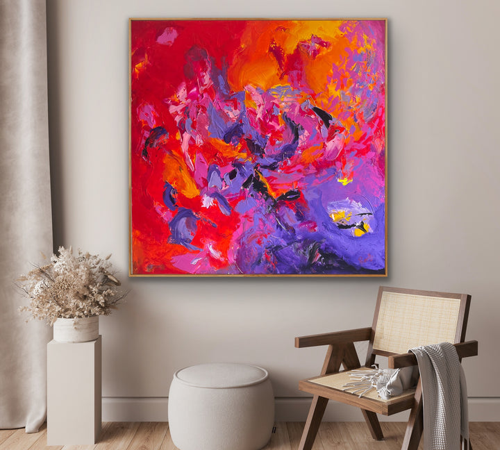 Carnival - 48x48 - Abstract painting, Modern Art, Wall art, Canvas painting, Framed art, Minimalist art