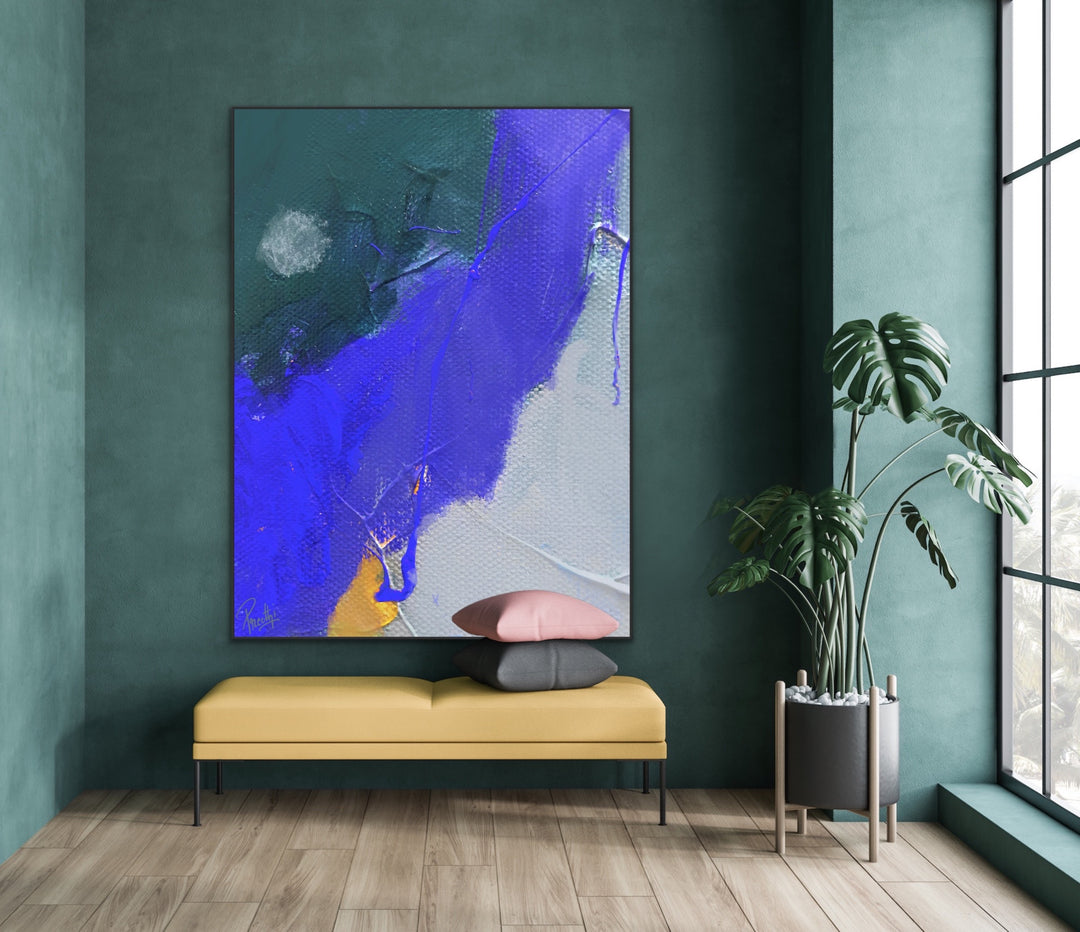 Cascade  - Abstract Painting, Minimalist Art, Framed art Wall Art, Modern art