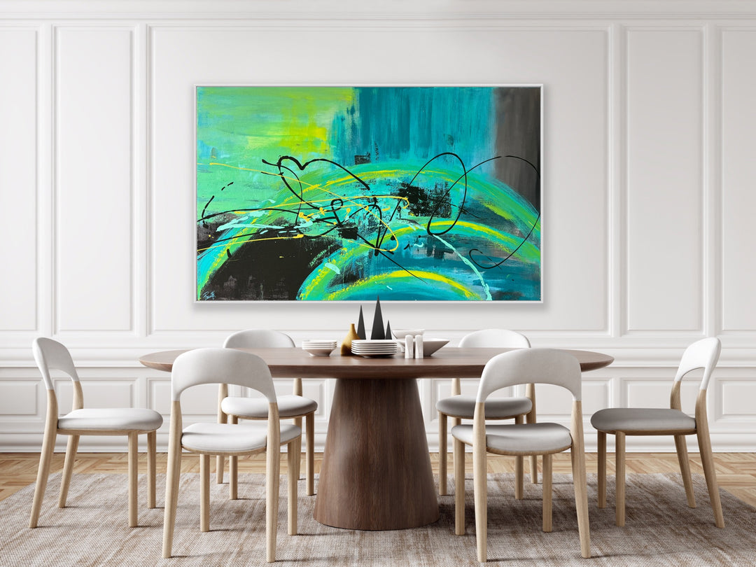 Abstract painting, Modern Art, Wall art, Canvas painting, Framed art, Minimalist art Vivid Dreams - 48x36 - Preethi Arts