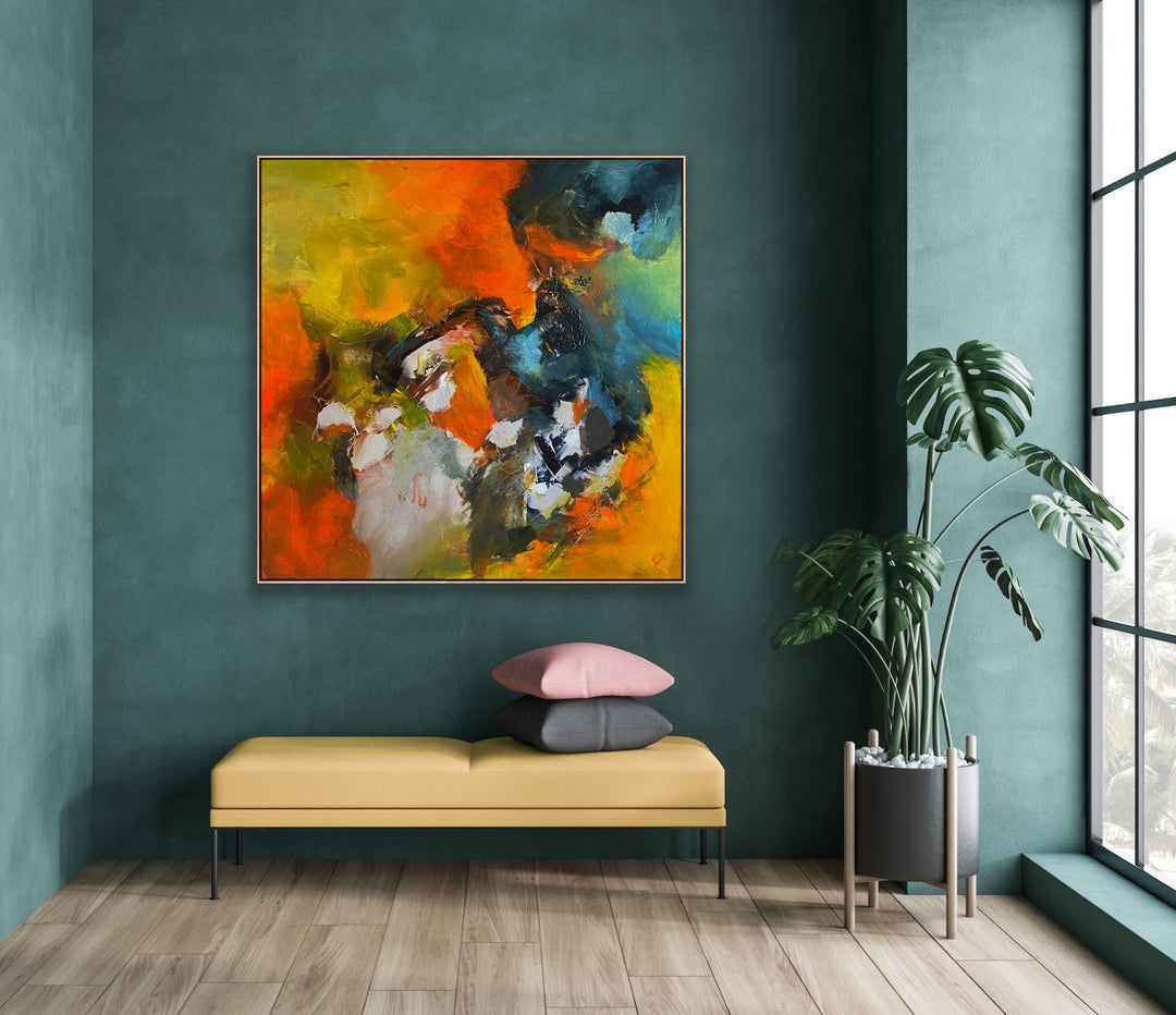 Astonishing - 48x48 - Abstract painting, Modern Art, Wall art, Canvas painting, Framed art, Minimalist art