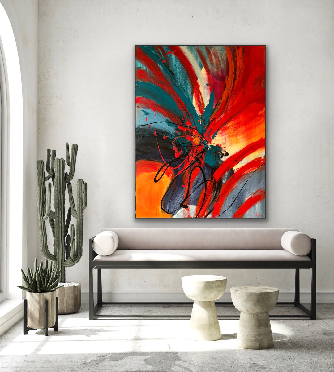 Abstract painting, Modern Art, Wall art, Canvas painting, Framed art, Minimalist art Vivid Dreams - 48x36 - Preethi Arts