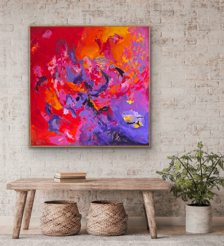 Carnival - 48x48 - Abstract painting, Modern Art, Wall art, Canvas painting, Framed art, Minimalist art