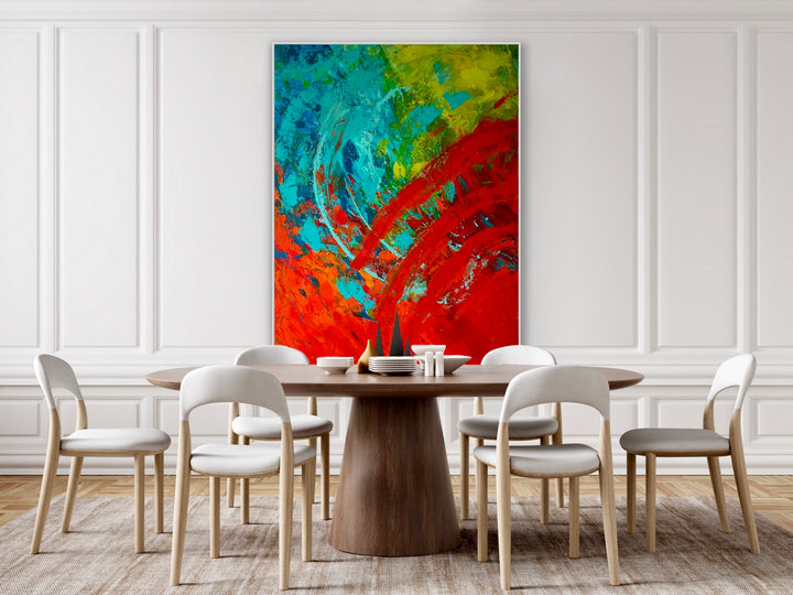 Abstract painting, Modern Art, Wall art, Canvas painting, Framed art, Minimalist art Vivid Dreams - 48x36 - Preethi Arts