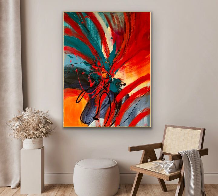 Abstract painting, Modern Art, Wall art, Canvas painting, Framed art, Minimalist art Vivid Dreams - 48x36 - Preethi Arts