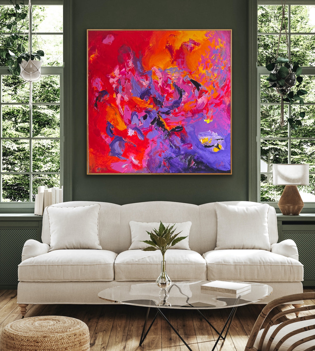 Carnival - 48x48 - Abstract painting, Modern Art, Wall art, Canvas painting, Framed art, Minimalist art