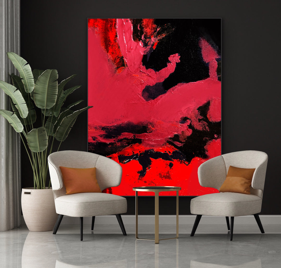Red wine  - Abstract Painting, Minimalist Art, Framed art Wall Art, Modern art
