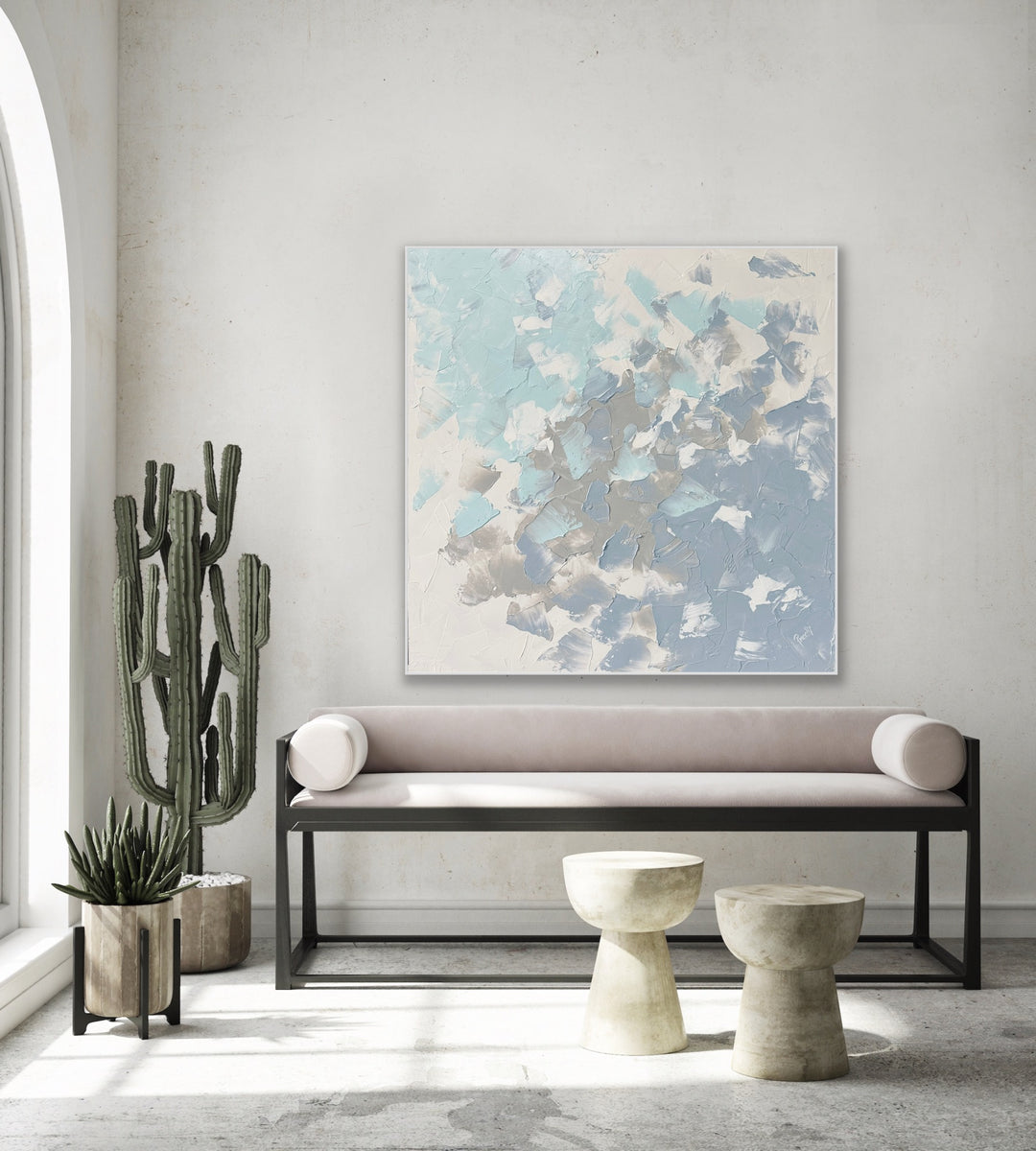 Heavenly - 36x36 - Abstract painting, Modern Art, Wall art, Canvas painting, Framed art, Minimalist art