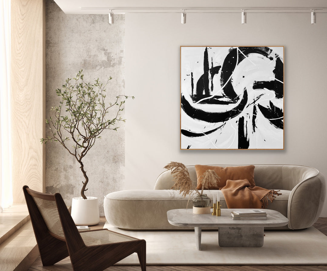 vibrant abstract composition with a dynamic blend of bright blues, reds, oranges, and yellows