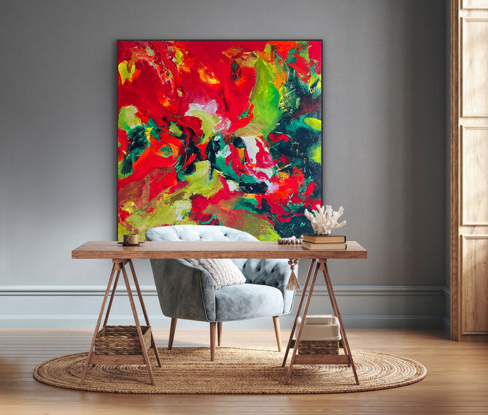 Reminisce  - 48x48 - Abstract painting, Modern Art, Wall art, Canvas painting, Framed art, Minimalist art
