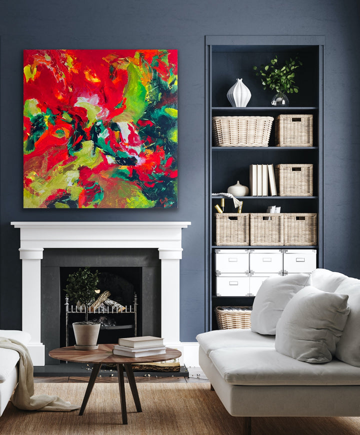 Reminisce  - 48x48 - Abstract painting, Modern Art, Wall art, Canvas painting, Framed art, Minimalist art