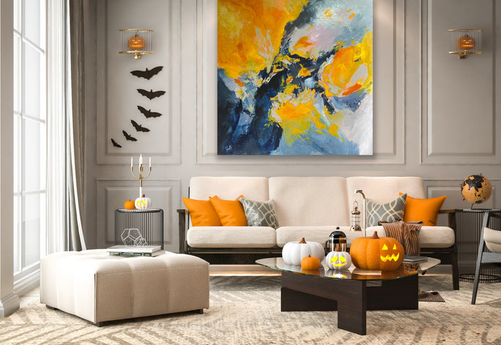 Warmth - 48x48 - Abstract painting, Modern Art, Wall art, Canvas painting, Framed art, Minimalist art