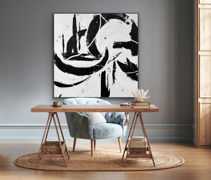 Impossible 2- 48x48 - Minimal, Custom Handmade Art, Abstract painting, Modern Art, Wall art, Canvas painting, Framed art, Minimalist art