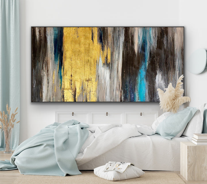 Golden Cascade - 72x36 - Preethi Arts