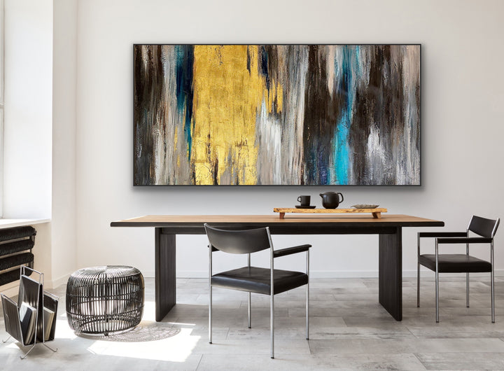 Golden Cascade - 72x36 - Preethi Arts