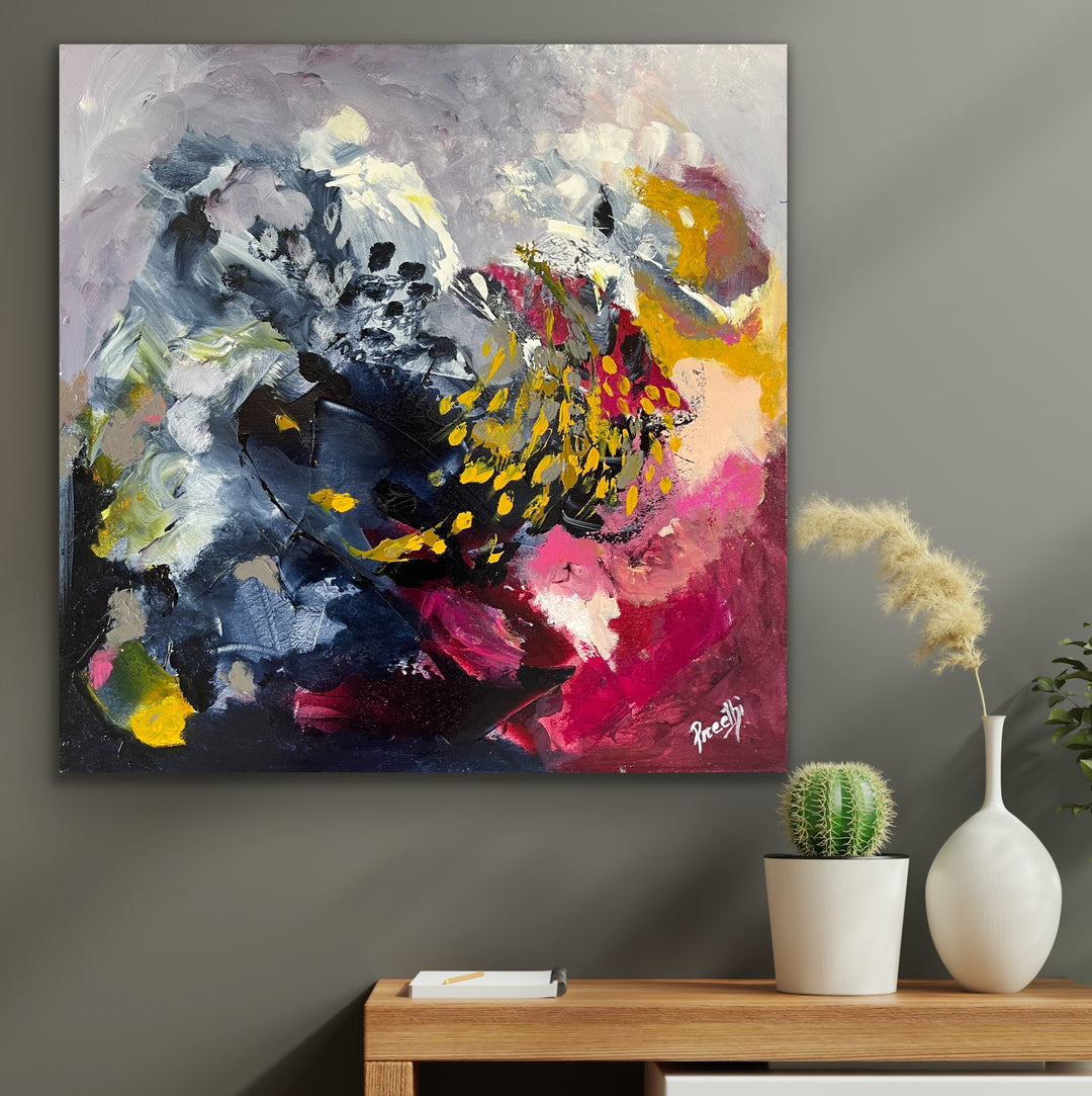 Evening Shadows - 24x24 - Abstract painting, Modern Art, Wall art, Canvas painting, Framed art, Minimalist art