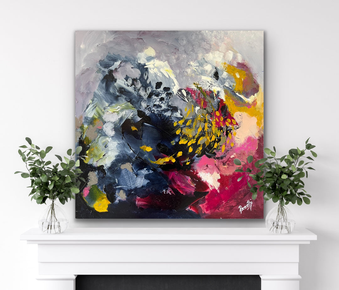 Evening Shadows - 24x24 - Abstract painting, Modern Art, Wall art, Canvas painting, Framed art, Minimalist art