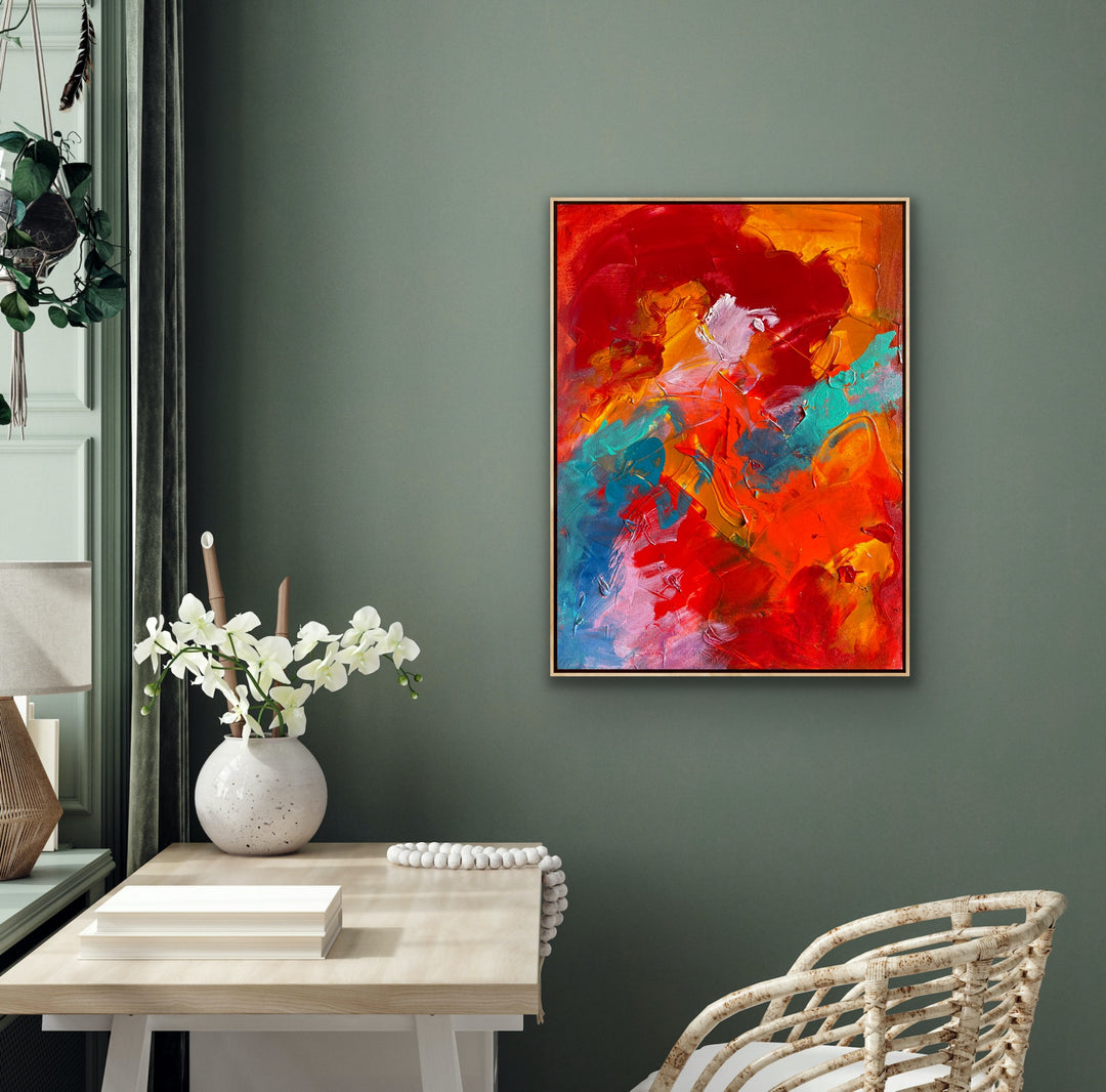 Secret Crush- 24x18 - Abstract painting, Modern Art, Wall art, Canvas painting, Framed art, Minimalist art