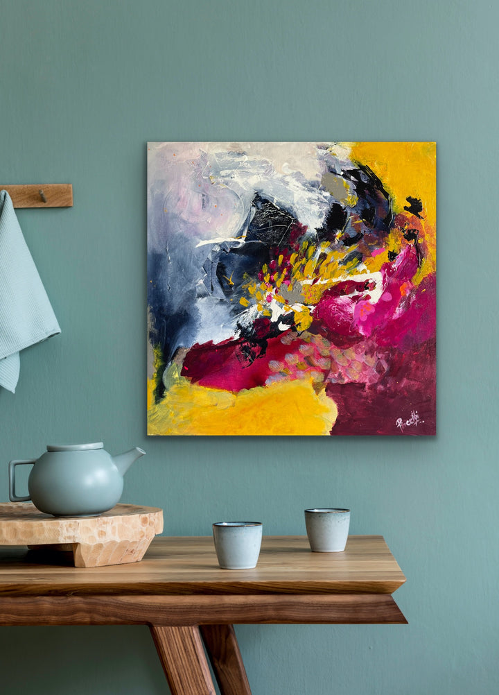 Autumn Hues - 24x24 - Abstract painting, Modern Art, Wall art, Canvas painting, Framed art, Minimalist art