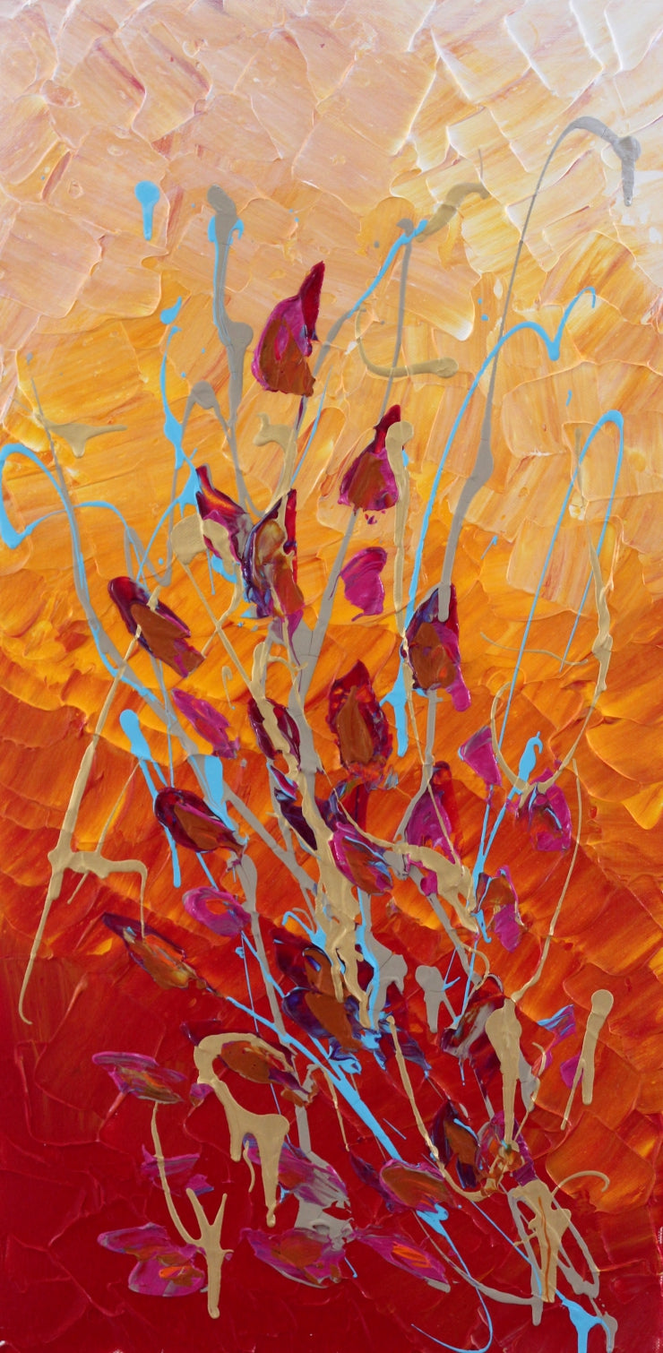 Fascination - 24x12 - Abstract painting, Modern Art, Wall art, Canvas painting, Framed art, Minimalist art