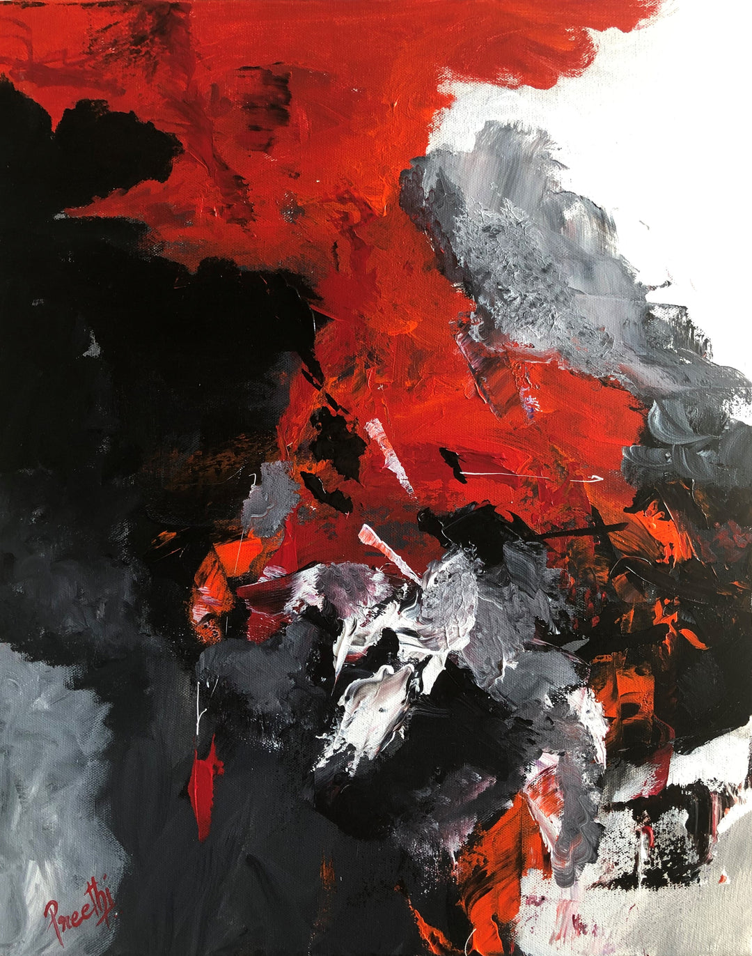 Fearless 1 - 20x16 - Original Contemporary Modern Abstract Paintings by Abstract painting, Modern Art, Wall art, Canvas painting, Framed art, Minimalist art