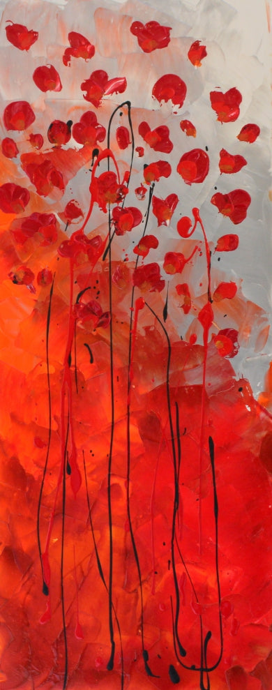 Happiness - 16x40 - Abstract painting, Modern Art, Wall art, Canvas painting, Framed art, Minimalist art