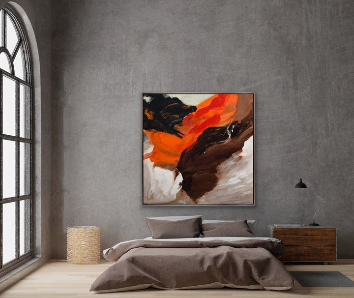 Sunset in the beach - Custom Art - Original Contemporary Modern Abstract Paintings by Preethi Arts