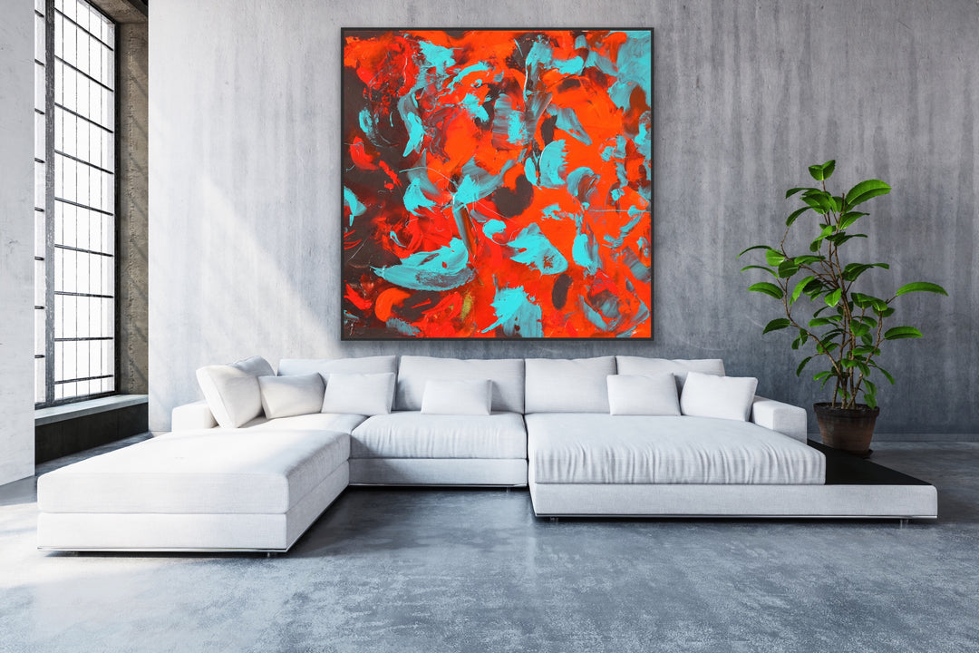 Flares - Custom Art - Original Contemporary Modern Abstract Paintings by Preethi Arts