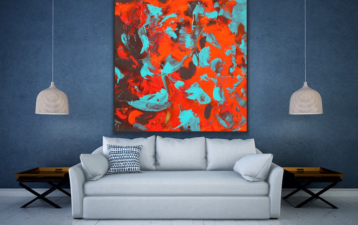 Flares - Custom Art - Original Contemporary Modern Abstract Paintings by Preethi Arts