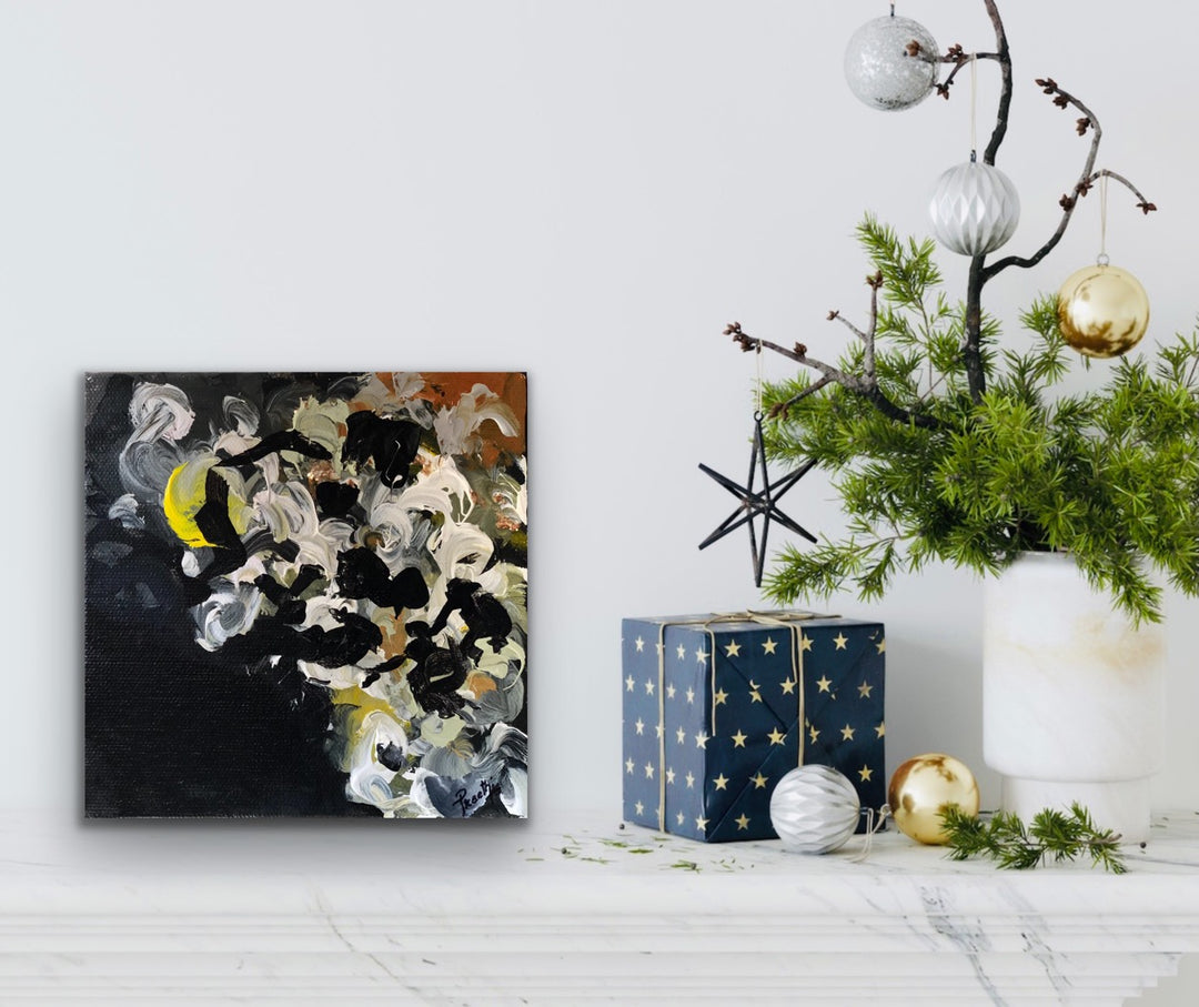 Together 1 - 6x6 - Abstract painting, Modern Art, Wall art, Canvas painting, Framed art, Minimalist art