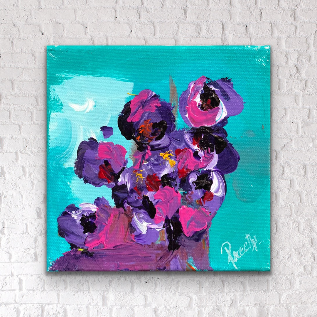 Rejoice - 6x6 - Abstract painting, Modern Art, Wall art, Canvas painting, Framed art, Minimalist art