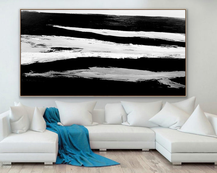 White tracks  - Modern Art Abstract Paintings Wall Art