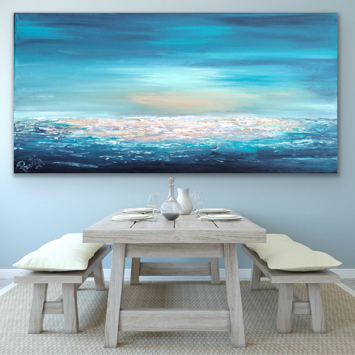 Coastal - Custom Art - Original Contemporary Modern Abstract Paintings by Preethi Arts