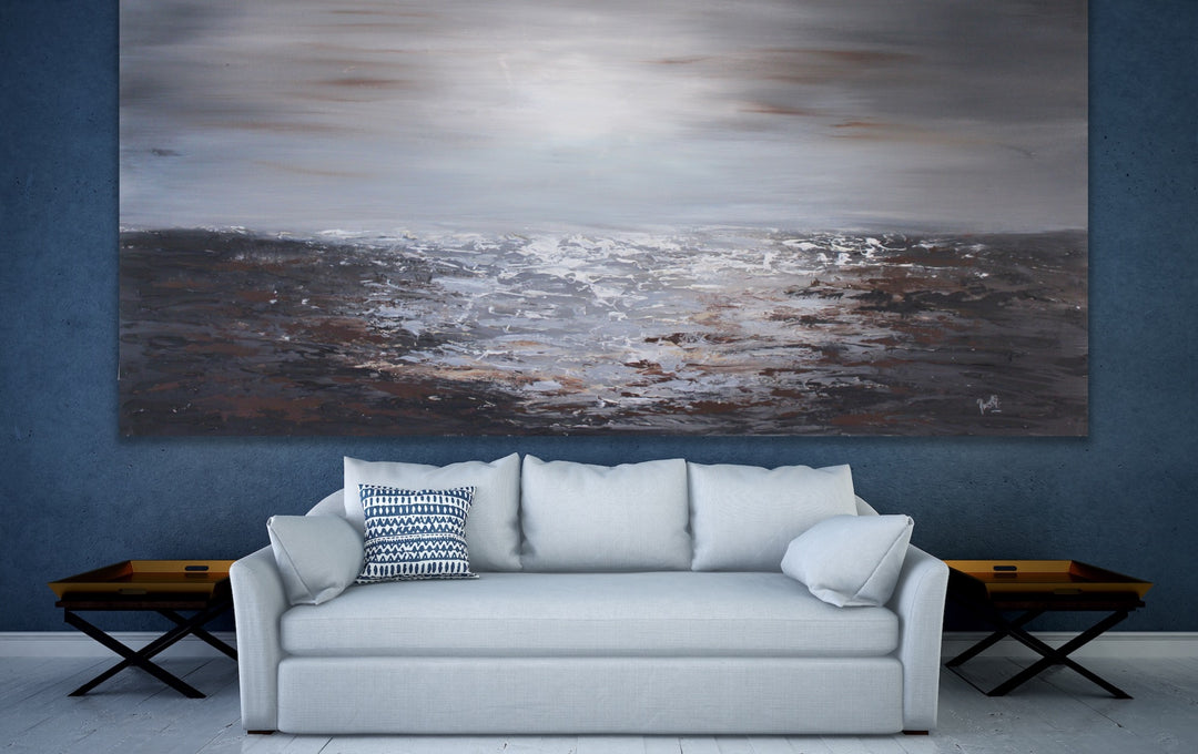 By the lake - Custom Art - Original Contemporary Modern Abstract Paintings by Preethi Arts
