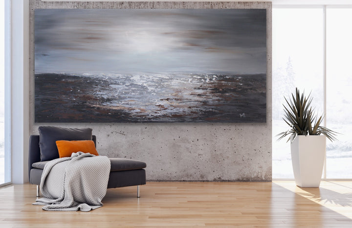 By the lake  - Original Contemporary Modern Abstract Paintings by Preethi Arts