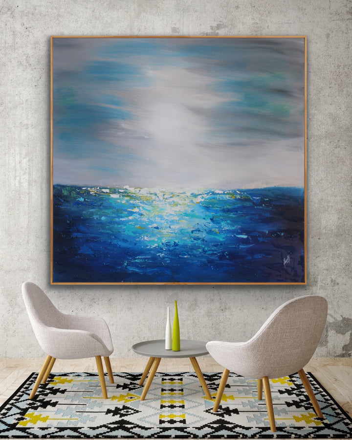Beach  - Original Contemporary Modern Abstract Paintings by Preethi Arts