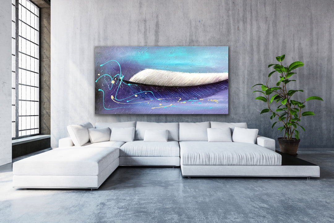 Flyaway - Custom Art - Original Contemporary Modern Abstract Paintings by Preethi Arts