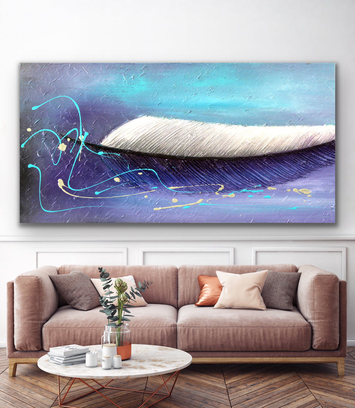 Flyaway - Custom Art - Original Contemporary Modern Abstract Paintings by Preethi Arts