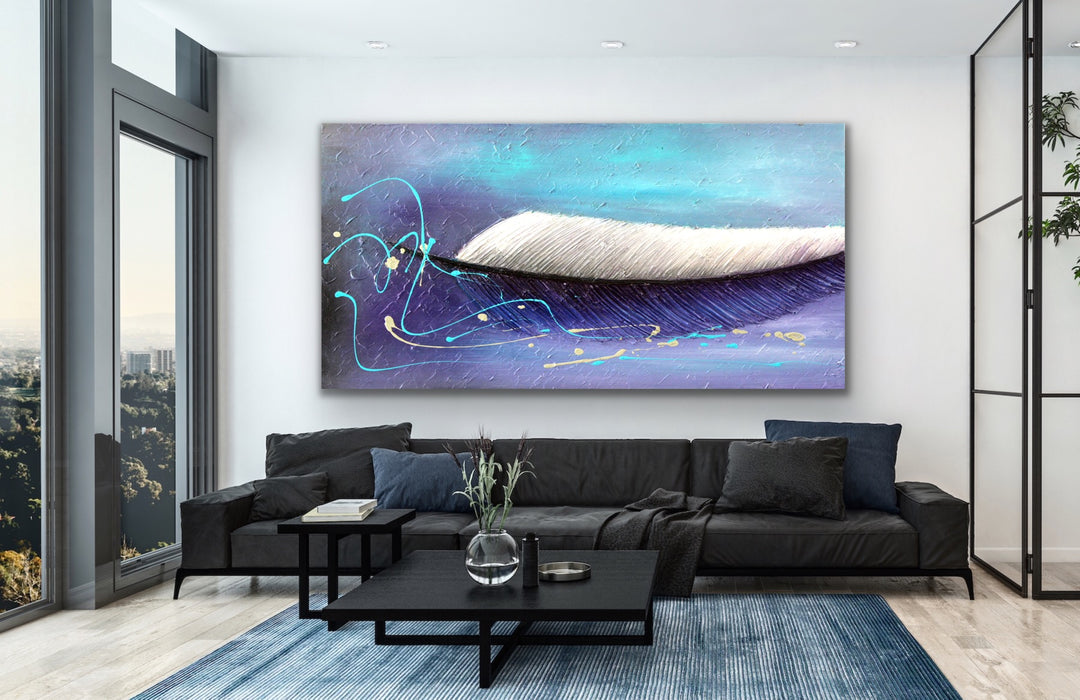 Flyaway - Custom Art - Original Contemporary Modern Abstract Paintings by Preethi Arts