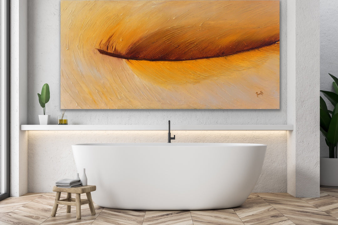 Lucky Yellow - Custom Art - Original Contemporary Modern Abstract Paintings by Preethi Arts