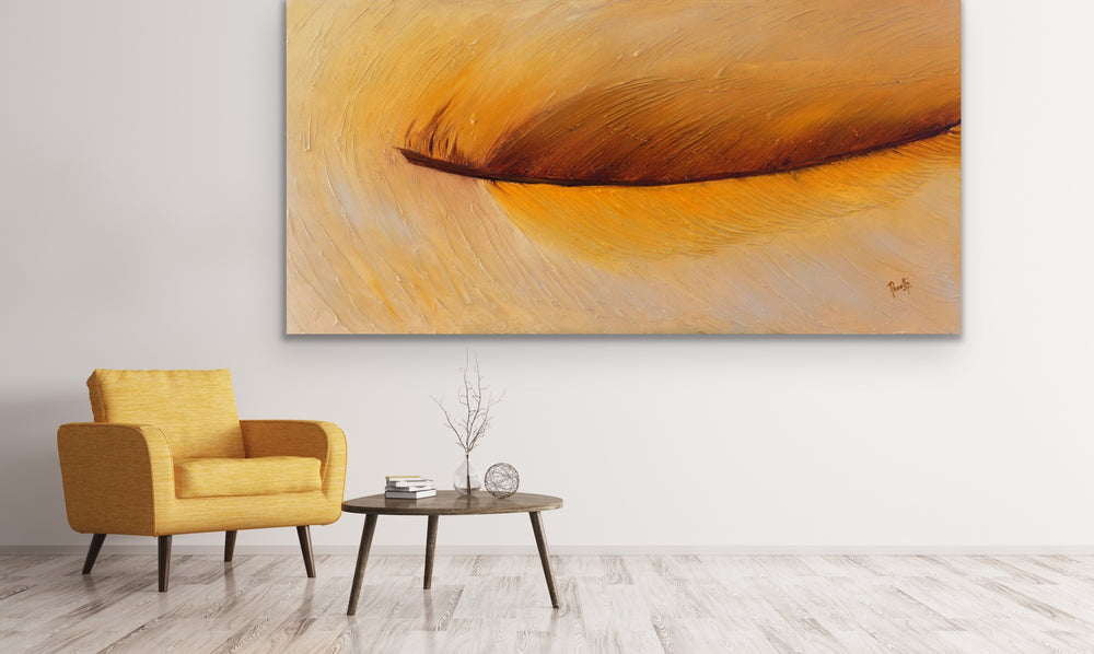 Lucky Yellow - Custom Art - Original Contemporary Modern Abstract Paintings by Preethi Arts