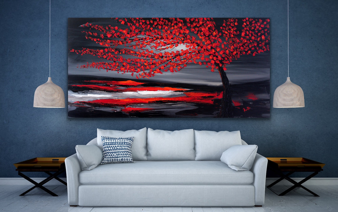 Red Tree- Custom Art - Preethi Arts