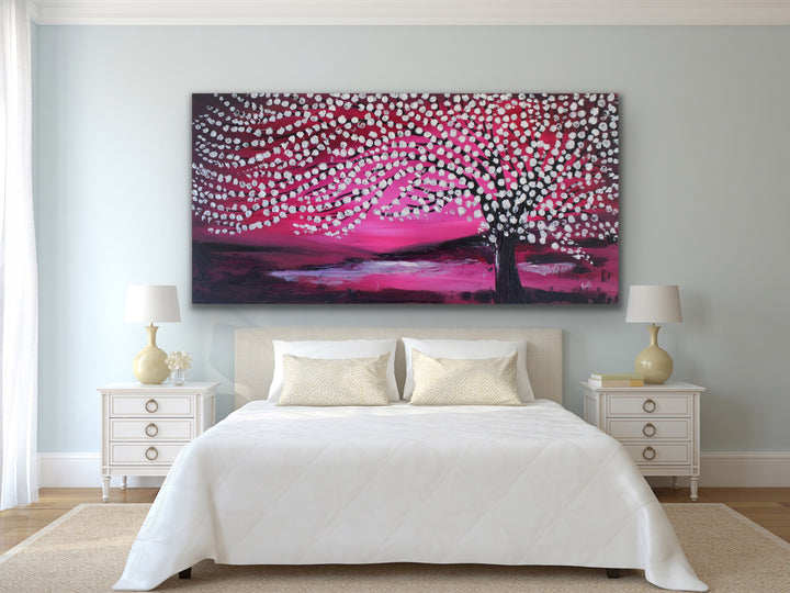 tree painting Custom Art - Original landscape Modern Abstract Paintings by Preethi Arts